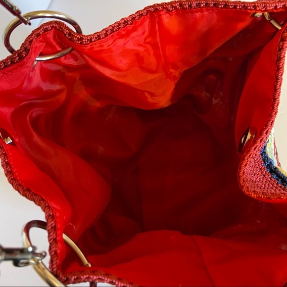 Cato Multi Color Crochet Style Shoulder Bag Purse - Picture 7 of 9